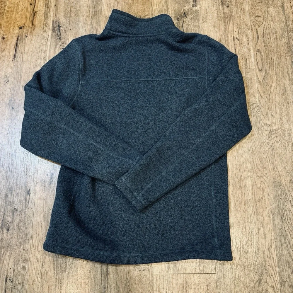 The North Face Men's Small 1/4 Zip Fleece Pullover Sweater Charcoal Blue